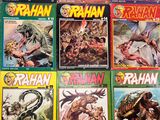 the covers of batman comics are lined up on a table