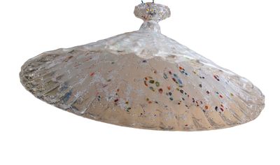 Venise Xxe s, Abat-jour de forme mouvementée en verre souffl…
