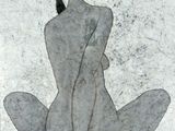 une image d'une peinture représentant une femme assise sur le sol
