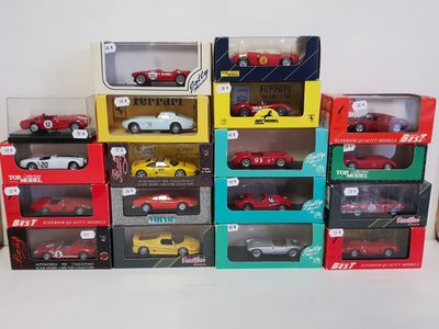 a lot of toy cars in boxes on the table