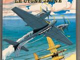 the cover of the book buggles le cygne jaune is flying over the ocean