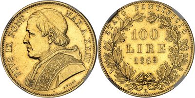 a gold coin with a portrait of a man on it