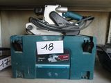 a blue tool box with tools on top of it