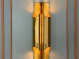 a wall light that is on the wall of a room