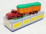 a toy truck that is sitting on top of a box