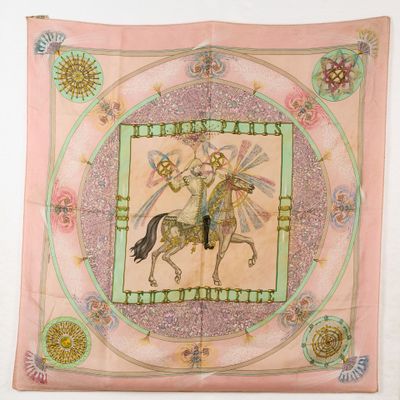 tableau représentant une femme à cheval avec un homme à cheval