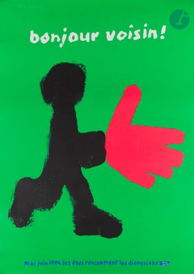 the cover of the book bonjou vosin is shown with a hand reaching for a red object