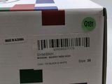 a box with a barcode on it sitting on a table