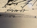 a close up picture of a clock with writing on it