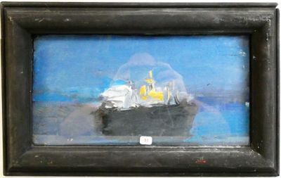 a picture of a picture of a ship in a picture frame