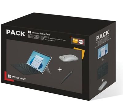 Pack comprenant un ordinateur portable Microsoft Surface avec Windows 10 et un MacBook Pro