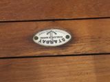 a close up of a drawer with a sign on it