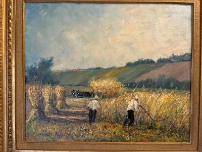 École Française vers 1900 Faucheurs