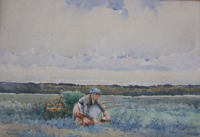 Paul ROSSERT (1851-1918) Paysanne au champ