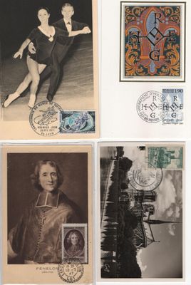 9 carte maximum ente 1947 et 1972 dont FENELON