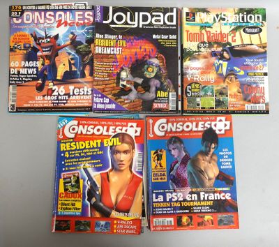 quatre couvertures de magazines représentant divers personnages sur un fond blanc