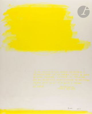 an image of a yellow and white poster with a quote on it
