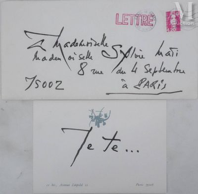 MATHIEU Georges (1921-2012) Lettre manuscrite, 1993
