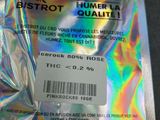 a silver foil bag with a sticker on it