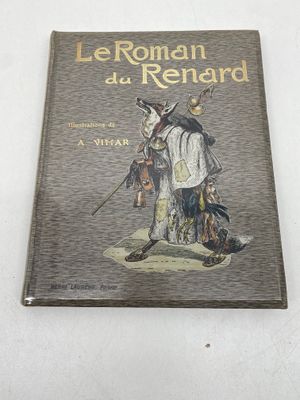 la couverture du livre *Le Roman du renard*, sur laquelle figure l'image d'un homme en costume