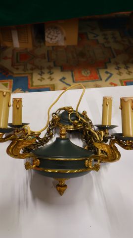 Lustre de style Empire à 4 bras de lumière