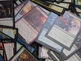 a lot of card games on the table together