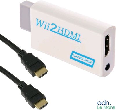 Gros plan sur un câble USB-HDMI branché à un appareil