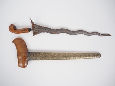 Malaisie, fin XIXe-début Xxe Poignard dit « kriss » la poign…