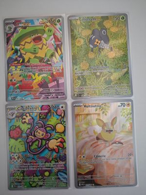 "Collection-PokÉMon-Cartes : Lot DE 4 Cartes Pokemon