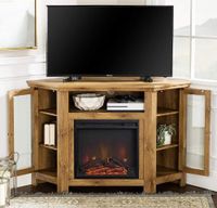 Meuble TV d'angle KEATON WALKER EDISON, avec 1 foyer électri… (photo 2)