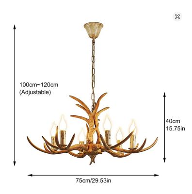 les dimensions du lustre « Antelope »