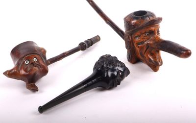 three different types of pipe smokings on a white surface