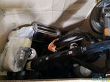 a box full of assorted items in a room