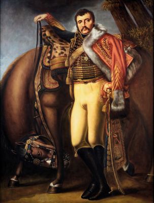 portrait of a man with a horse by a painting of a man with a horse