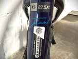 a close up of a motorcycle with a sticker on it
