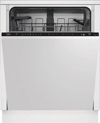 un lave-vaisselle blanc posé sur un comptoir blanc
