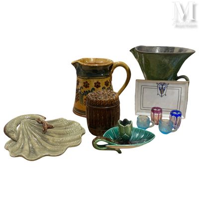 a group of vases that are sitting on a table