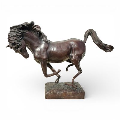 José Maria DAVID (1944-2015) Jamil enjambant un tronc d'arbr…