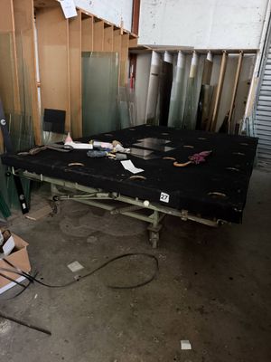 a table that has been set up inside of a building