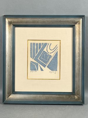 Silvano BOZZOLINI (1911-1998). Composition bleue.