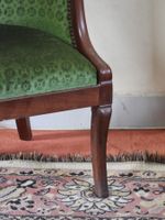 BERGERE en acajou et placage d'acajou à dossier gondole, rep… (photo 4)
