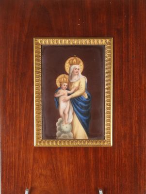 an image of a painting of a mother holding a child