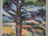 un tableau représentant un arbre sur lequel est inscrit « Cézanne »
