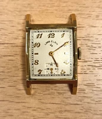 Cadran de montre en plaqué or 14 k (accidents au verre du ca…