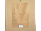 a painting of a wooden frame with a label on it