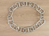 a metal chain that has been made to look like a circle