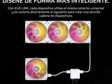 a poster advertising a computer case with three fans attached to it