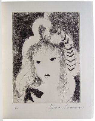 une image représentant le dessin d'une femme tenant un chat