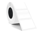 white label roll with a roll of white paper on top of it