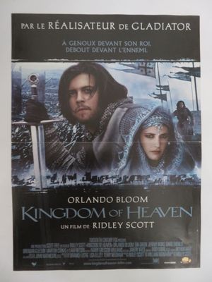 L'affiche du film « Le Royaume des cieux » est accrochée au mur.
